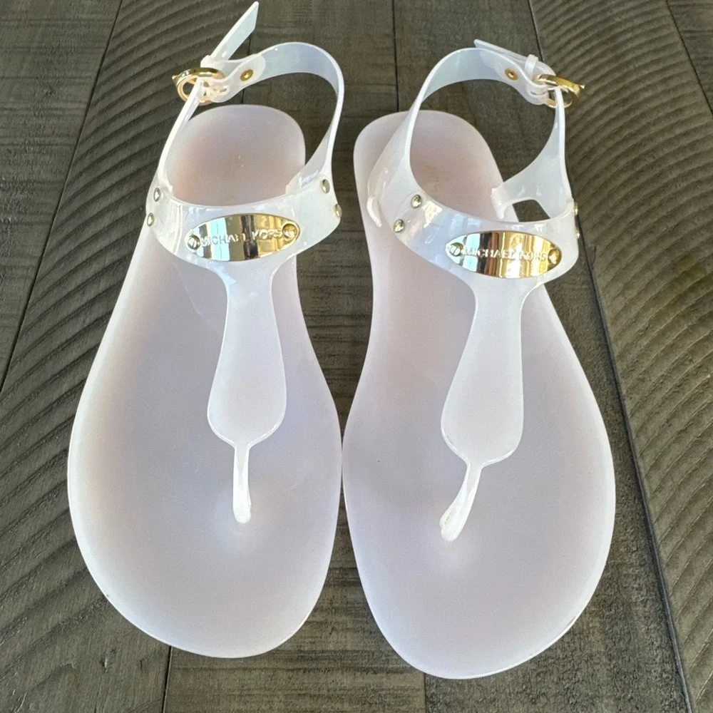 MICHAEL Michael Kors - MK Plate Jelly Thong Sandals Women's Size 7 (NWOT)